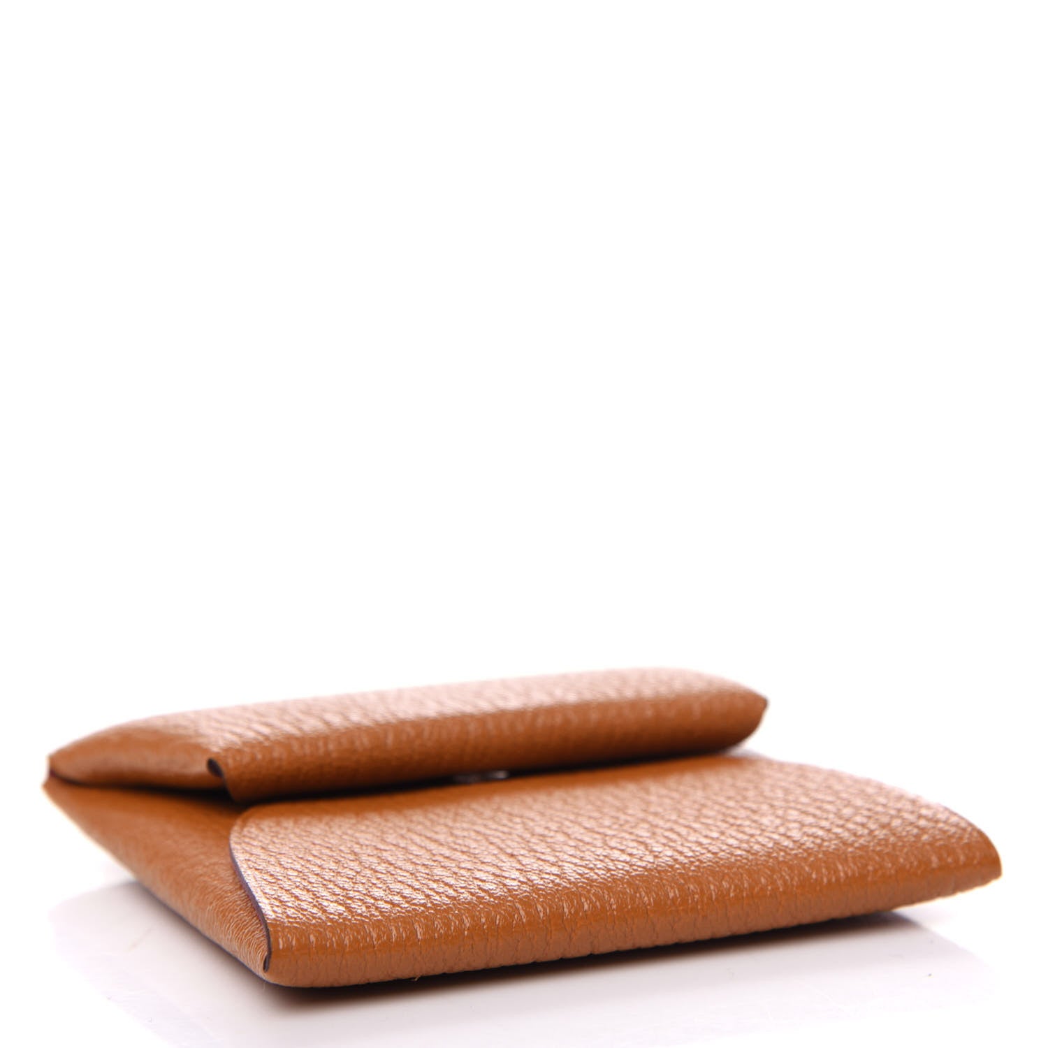 Hermes Chevre Mysore Bastia Verso Coin Purse Caramel Rose Shocking 4 of 7