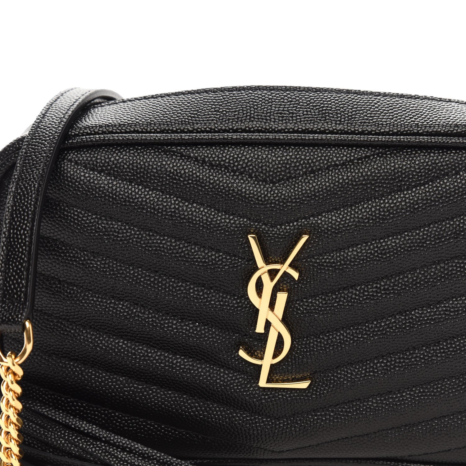 Saint Laurent Grain De Poudre Matelasse Monogram Mini Lou Camera Bag Black 10 of 11