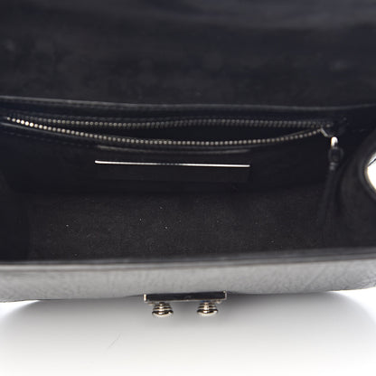 Valentino Garavani Pebbled Calfskin Small Glam Lock Rockstud Flap Black 5 of 11