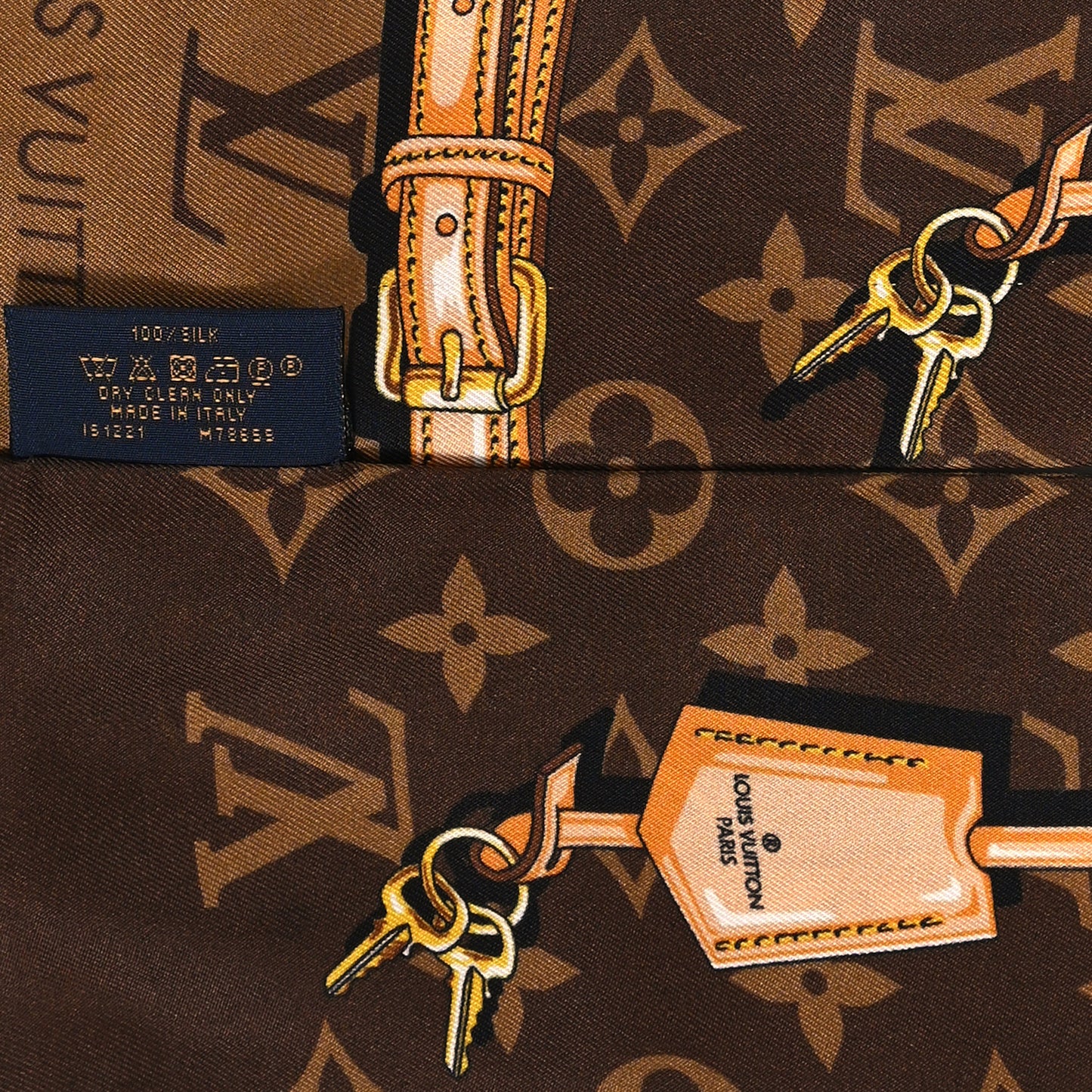 Silk Monogram Confidential Bandeau Brown