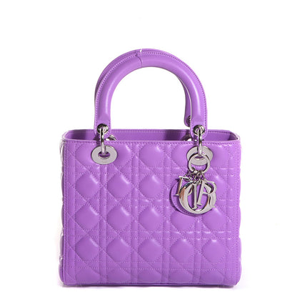 Christian Dior Lambskin Cannage Medium Lady Dior Purple 1 of 7