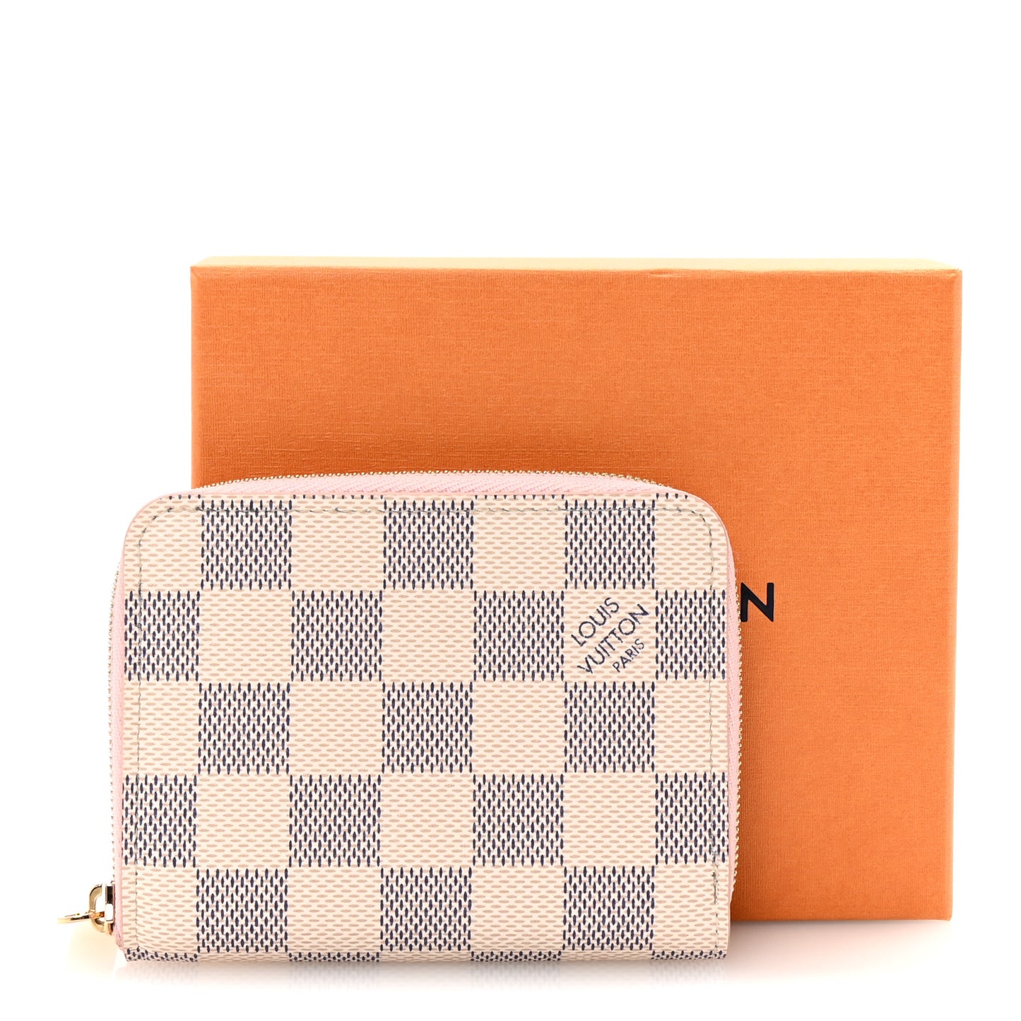 Damier Azur Zippy Coin Purse Rose Ballerine