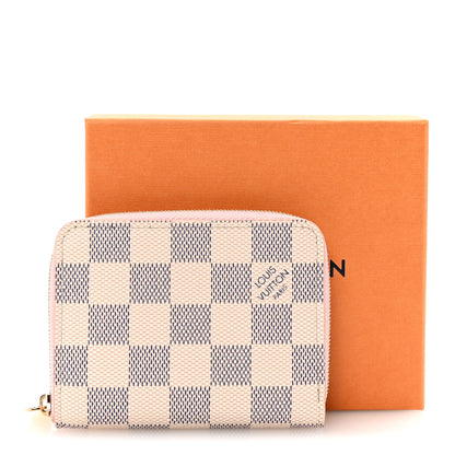 Louis Vuitton Damier Azur Zippy Coin Purse Rose Ballerine 7 of 7