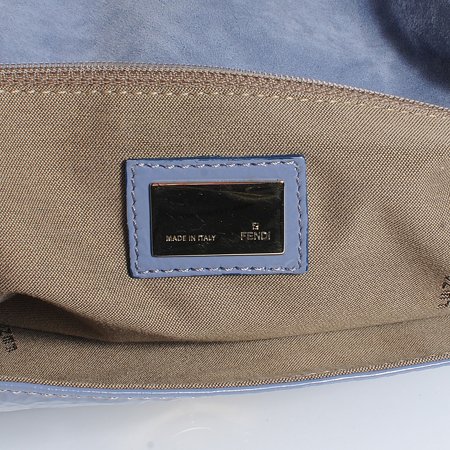 Fendi Vitello Naplak Fly Shoulder Bag Blue 6 of 8