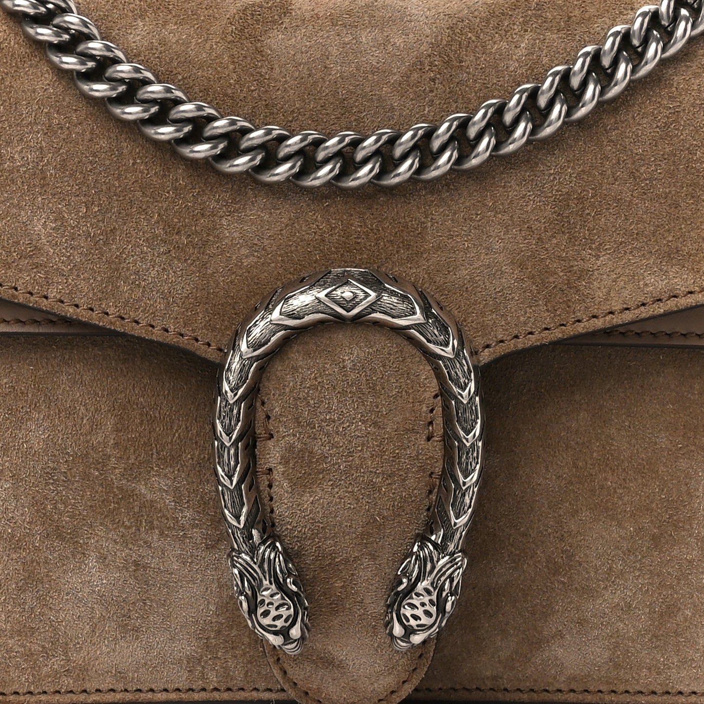 Suede Small Dionysus Shoulder Bag Taupe