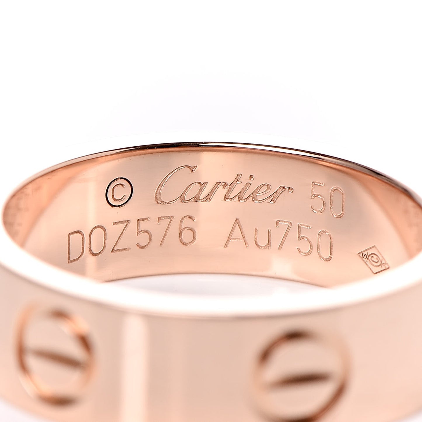 18K Pink Gold 5.5mm LOVE Ring 50 5.25