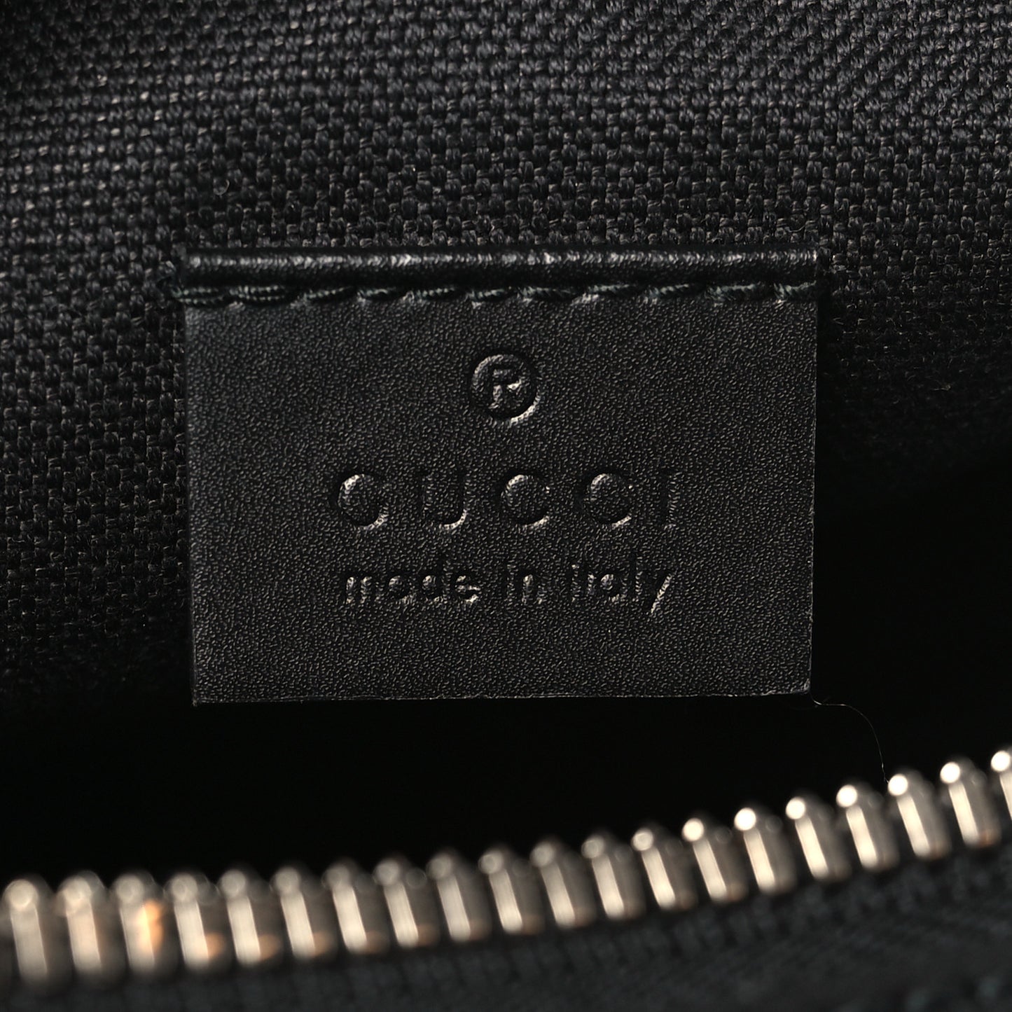 GG Supreme Monogram Appia Calfskin Web Small Camera Messenger Bag Black Grey