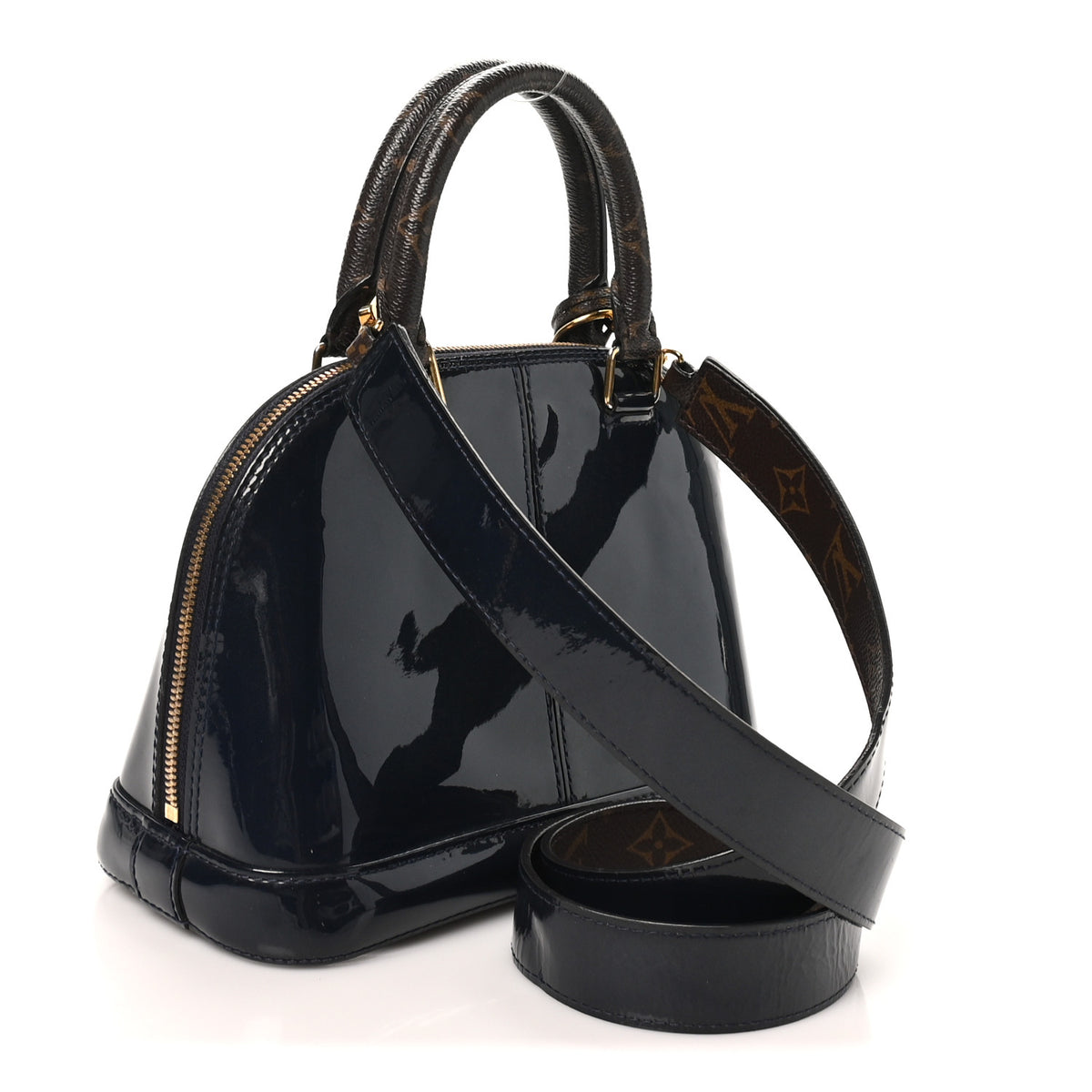 Louis Vuitton Patent Monogram Alma BB Marine 4 of 8