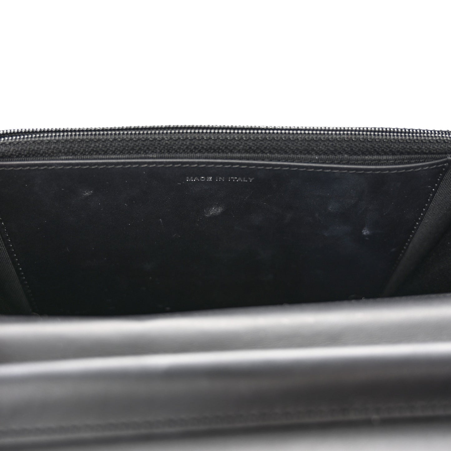 Patent Quilted Wallet On Chain WOC Black