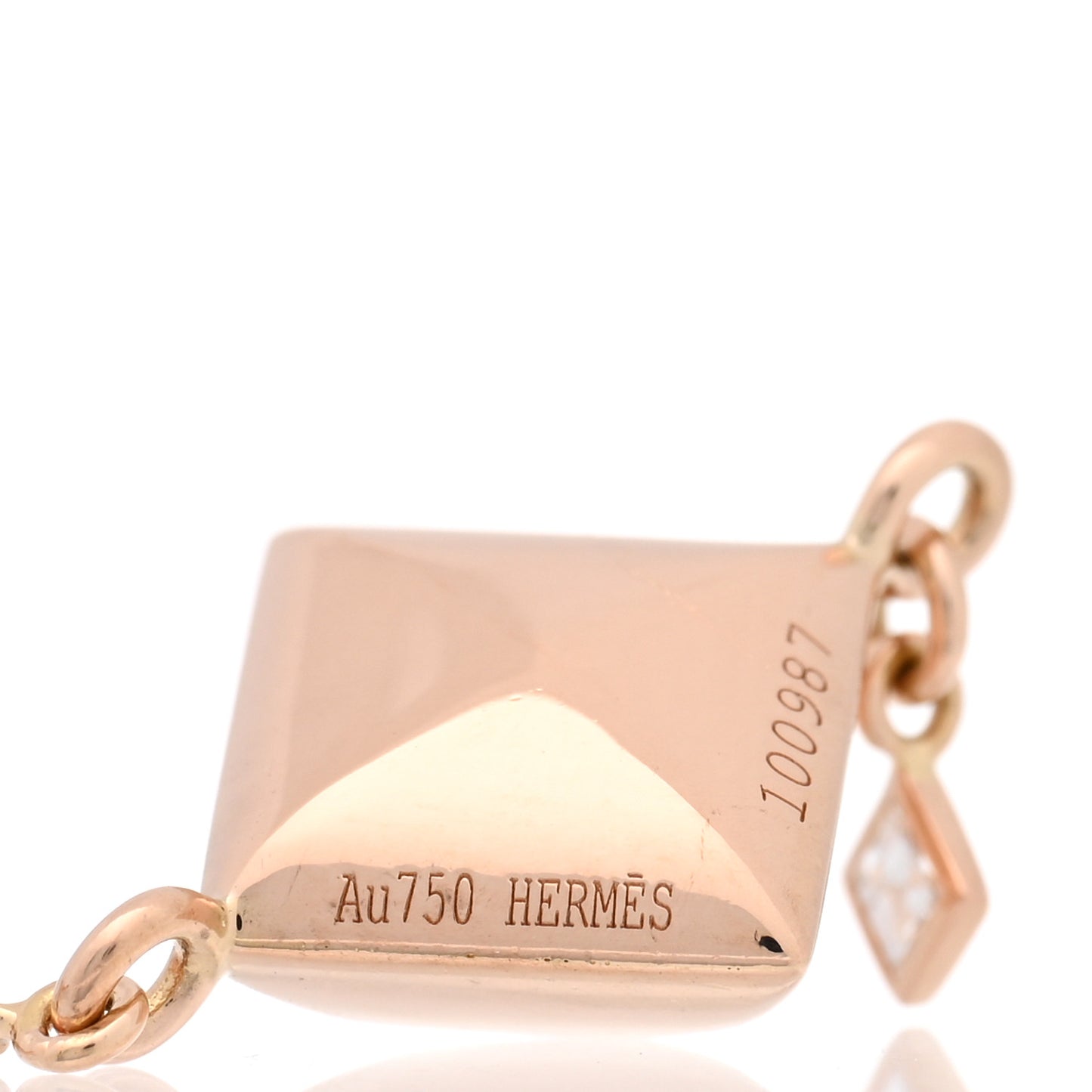 18K Rose Gold Diamond PM Collier de Chien Rock Earrings