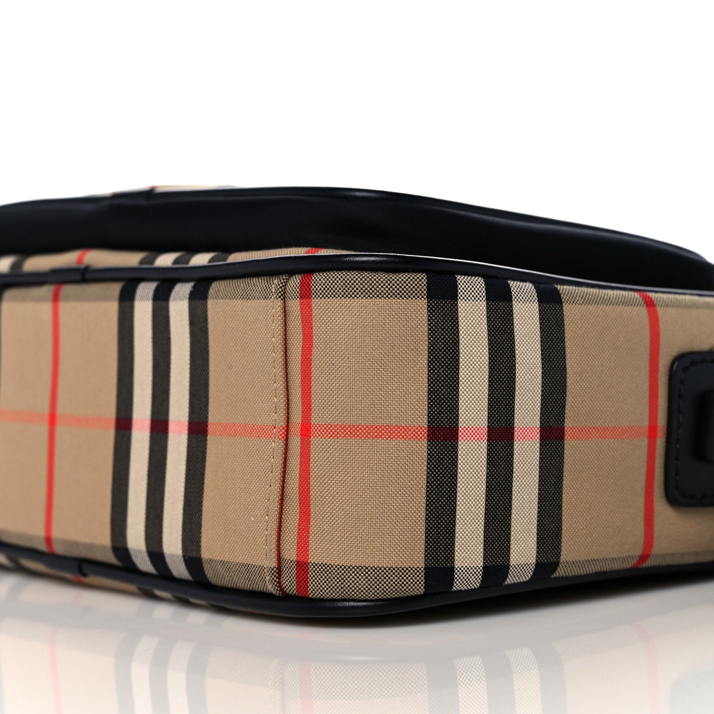 Vintage Check Calfskin Small Camera Bag Archive Beige