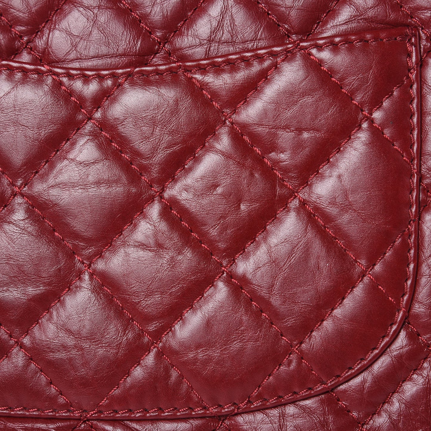 Aged Calfskin Quilted 2.55 Reissue 226 Flap Red