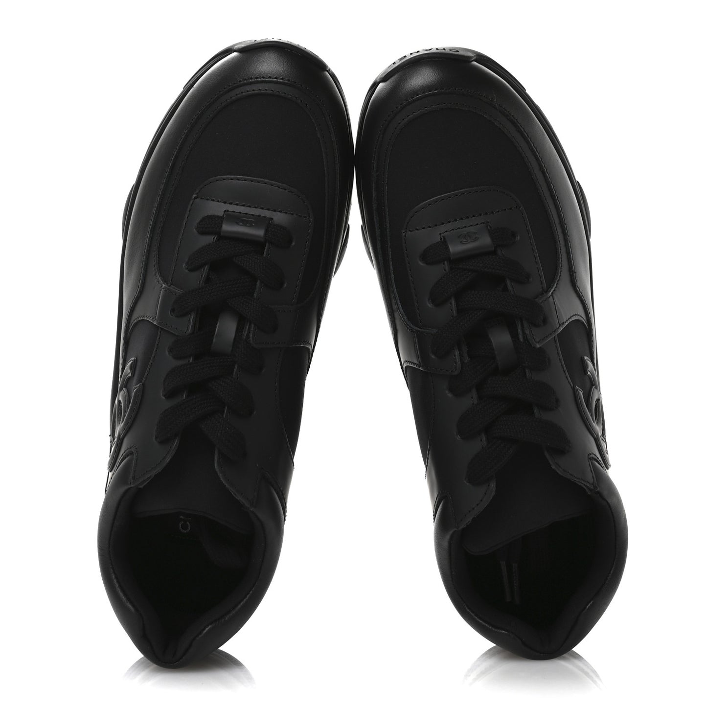 Calfskin Lambskin CC Uniform Sneakers 42 Black