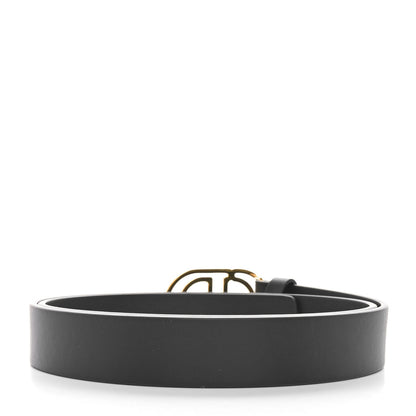Christian Dior Calfskin 30 Montaigne Cut-Out CD Belt 80 32 Black 2 of 5