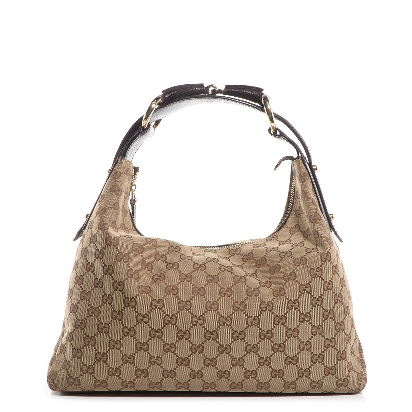 Monogram Medium Horsebit Chain Hobo Brown