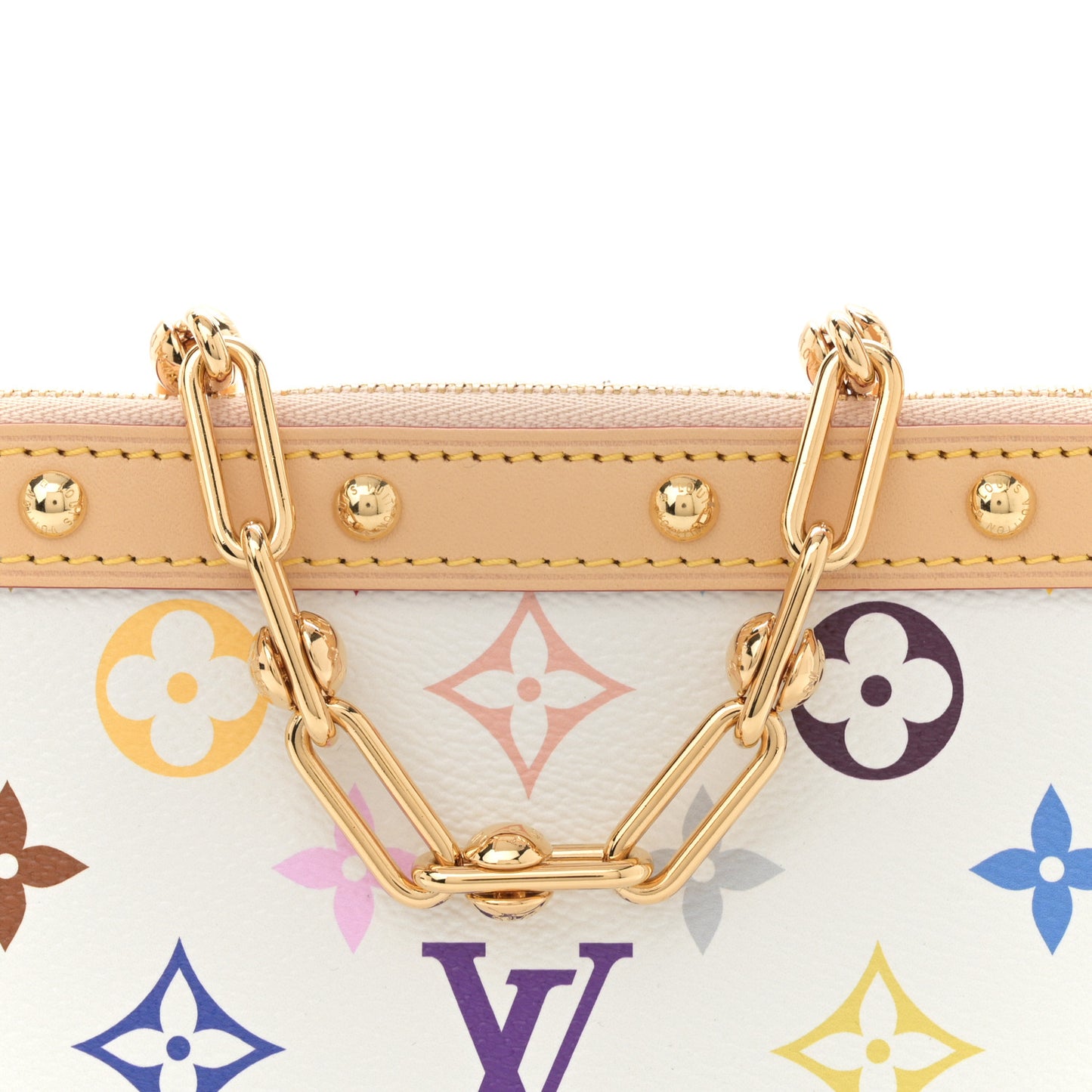 LV X TM Monogram Multicolor Pochette Accessories White