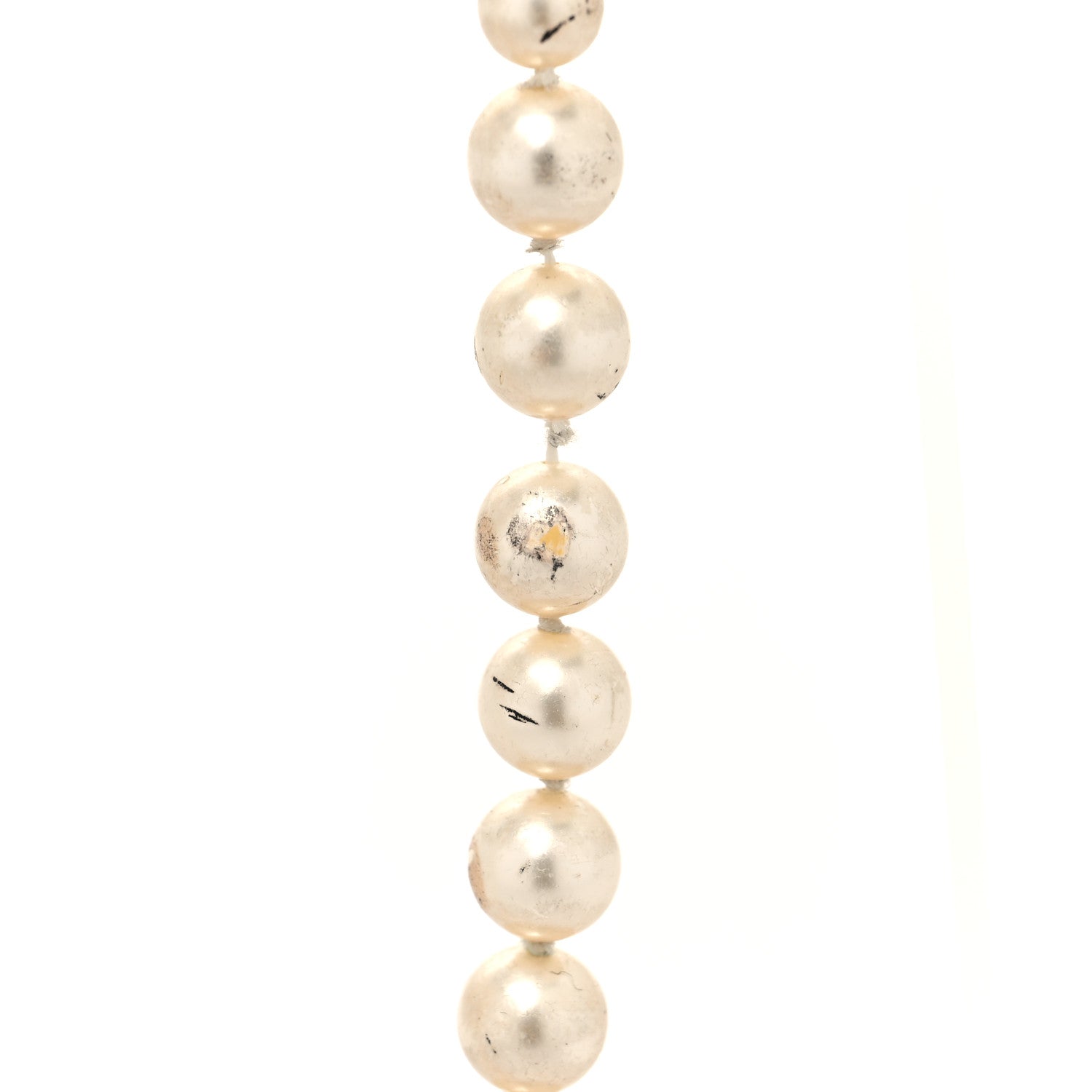 Chanel Graduated Pearl Long CC Necklace Gold 7 of 7