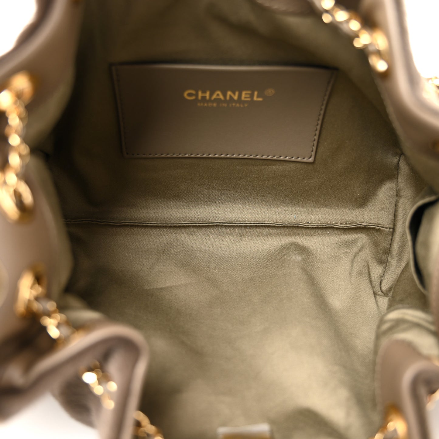 Pony Hair Mini Chanel 25 Handbag Dark Khaki