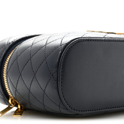 Saint Laurent Lambskin Quilted Mini Gaby Vanity Case Marine 8 of 11