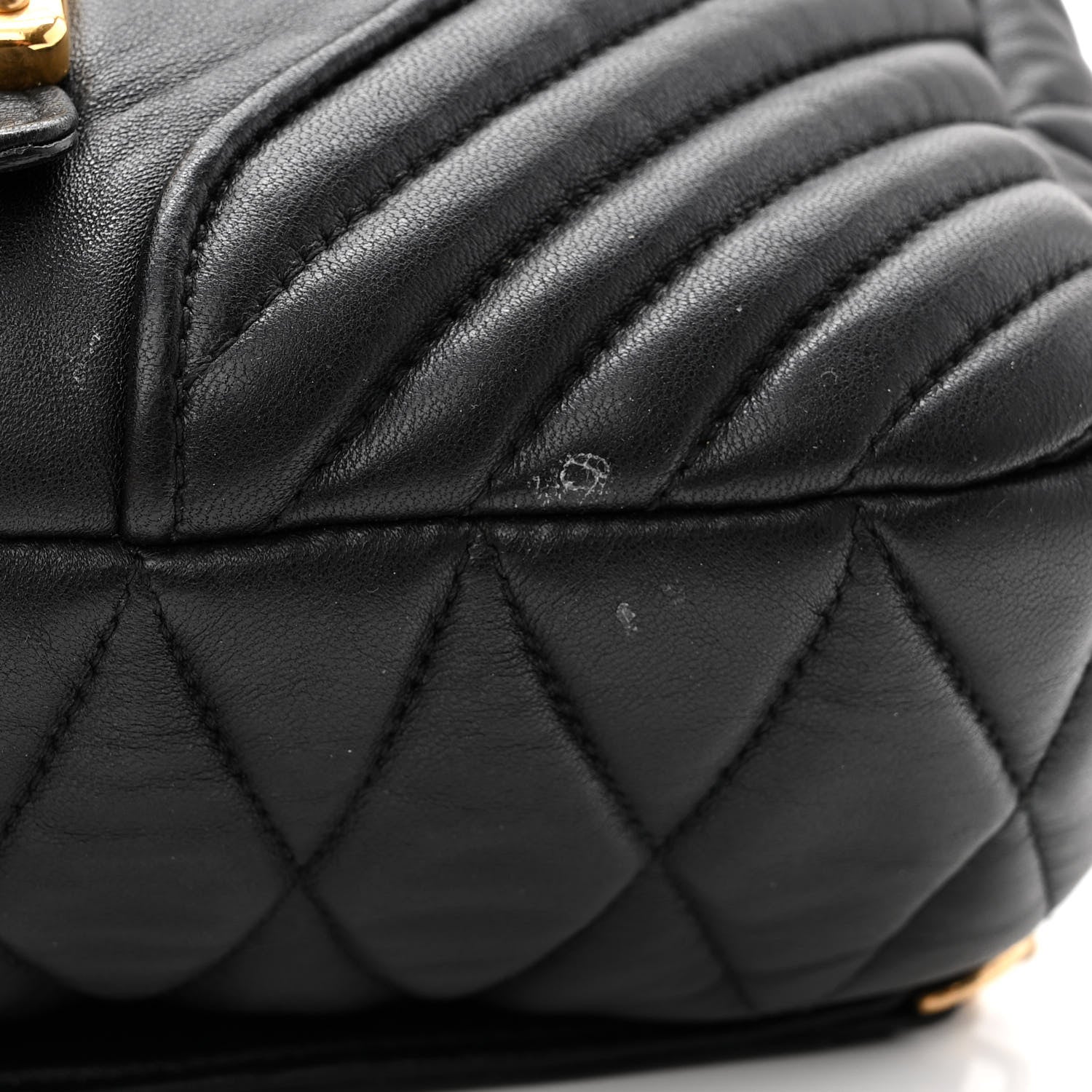 Miu Miu Nappa Matelasse Biker Shoulder Bag Black 13 of 13