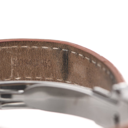 Cartier Stainless Steel 18K Yellow Gold Calfskin 24mm Santos de Cartier Galbee Quartz Watch 7 of 7