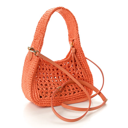 Miu Miu Fabric Crochet Wander Hobo Tulipano Cognac 4 of 9