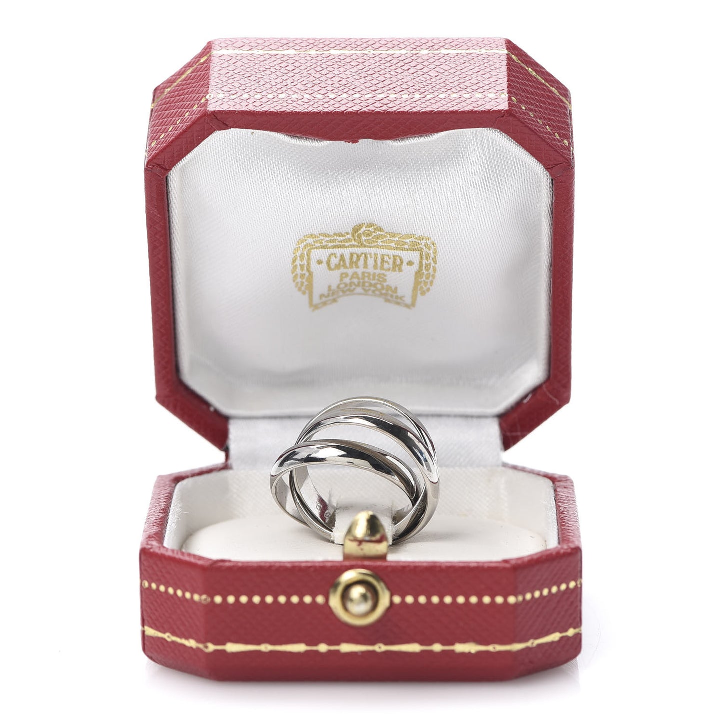 18K White Gold Classic Trinity Ring 46 3.75
