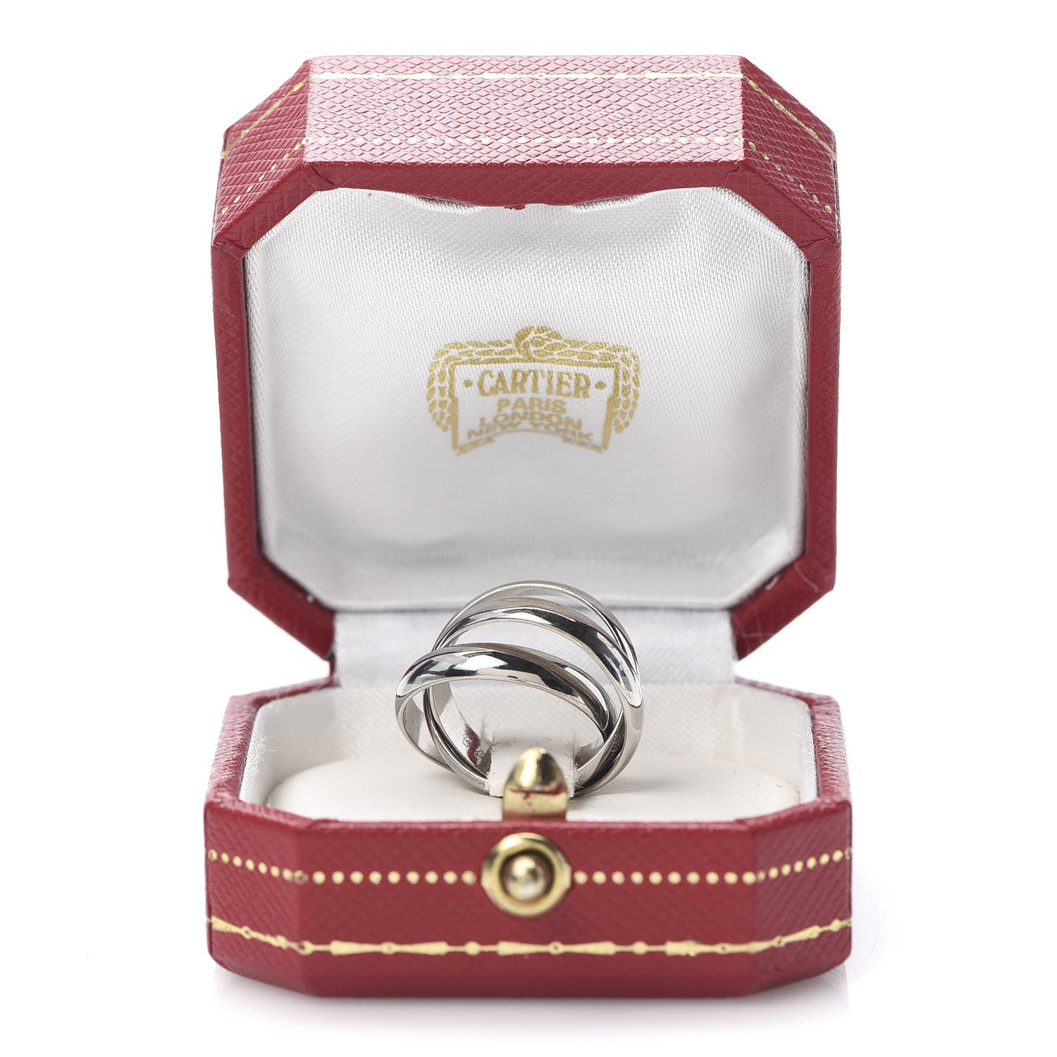 Cartier 18K White Gold Classic Trinity Ring 46 3.75 7 of 7