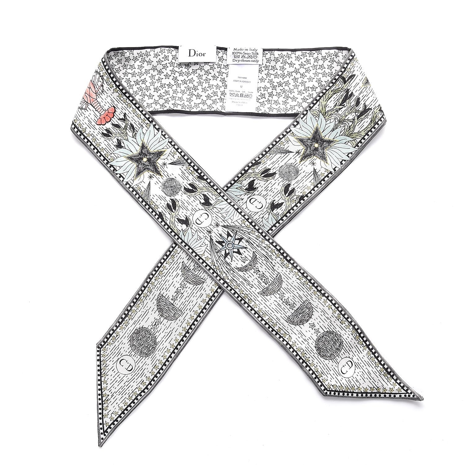 Christian Dior Silk La Lune Mitzah Scarf 1 of 4