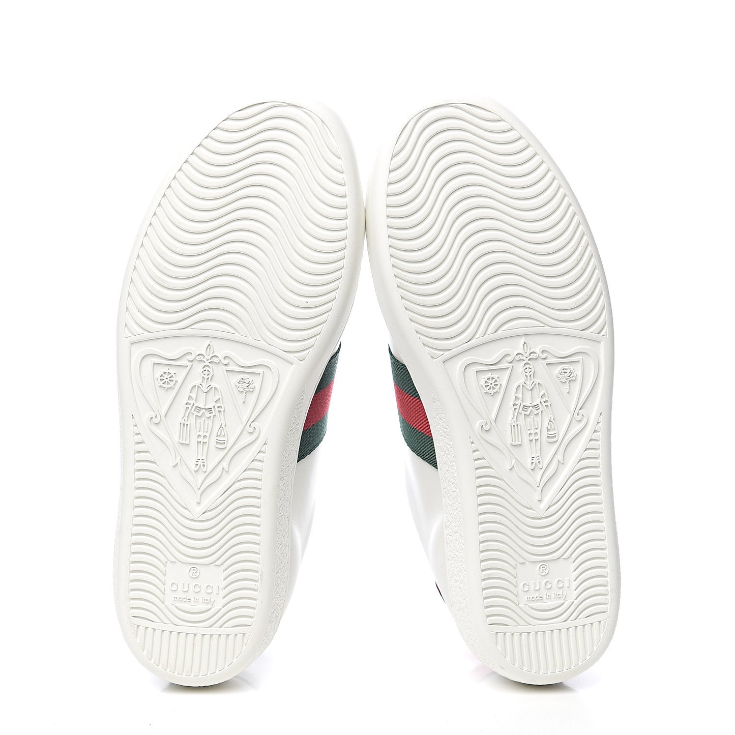Calfskin Ayers Web Heart Embroidered Womens Ace Sneakers 34 White