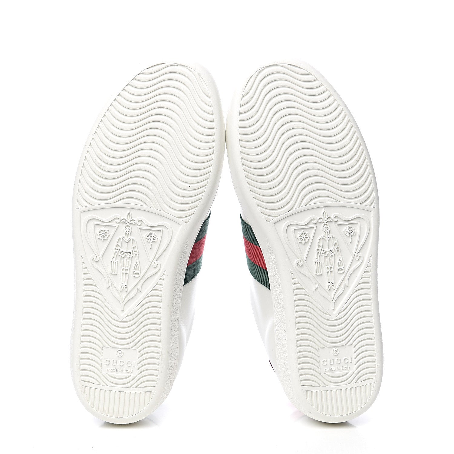 Gucci Calfskin Ayers Web Heart Embroidered Womens Ace Sneakers 34 White 5 of 9