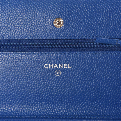 Chanel Caviar Quilted Wallet On Chain WOC Blue 6 of 10