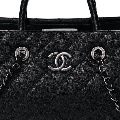 Chanel Caviar Quilted Large Coco Handle Shopping Tote Black 11 of 16
