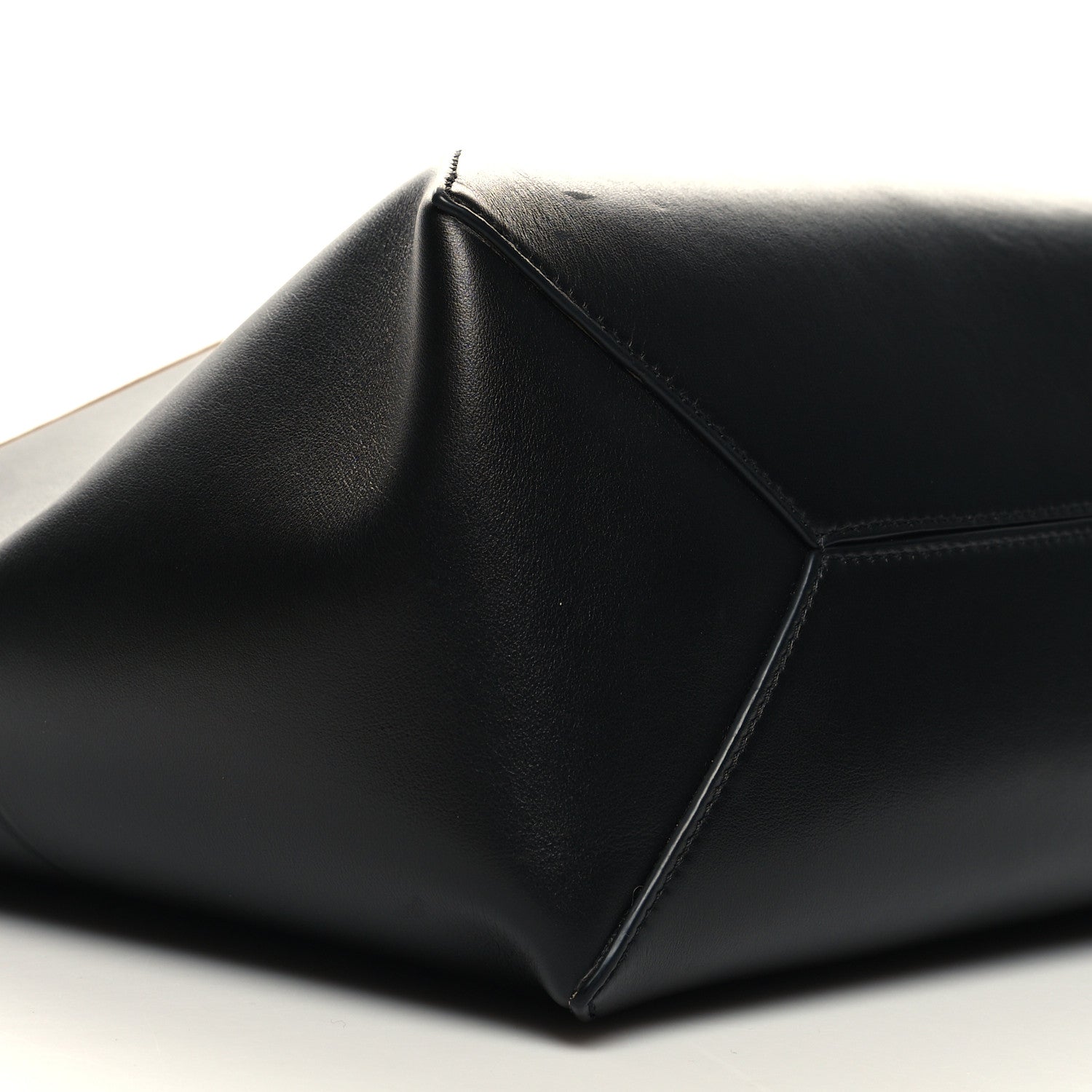 Loewe Shiny Calfskin Medium Puzzle Fold Tote Warm Desert Black 8 of 9