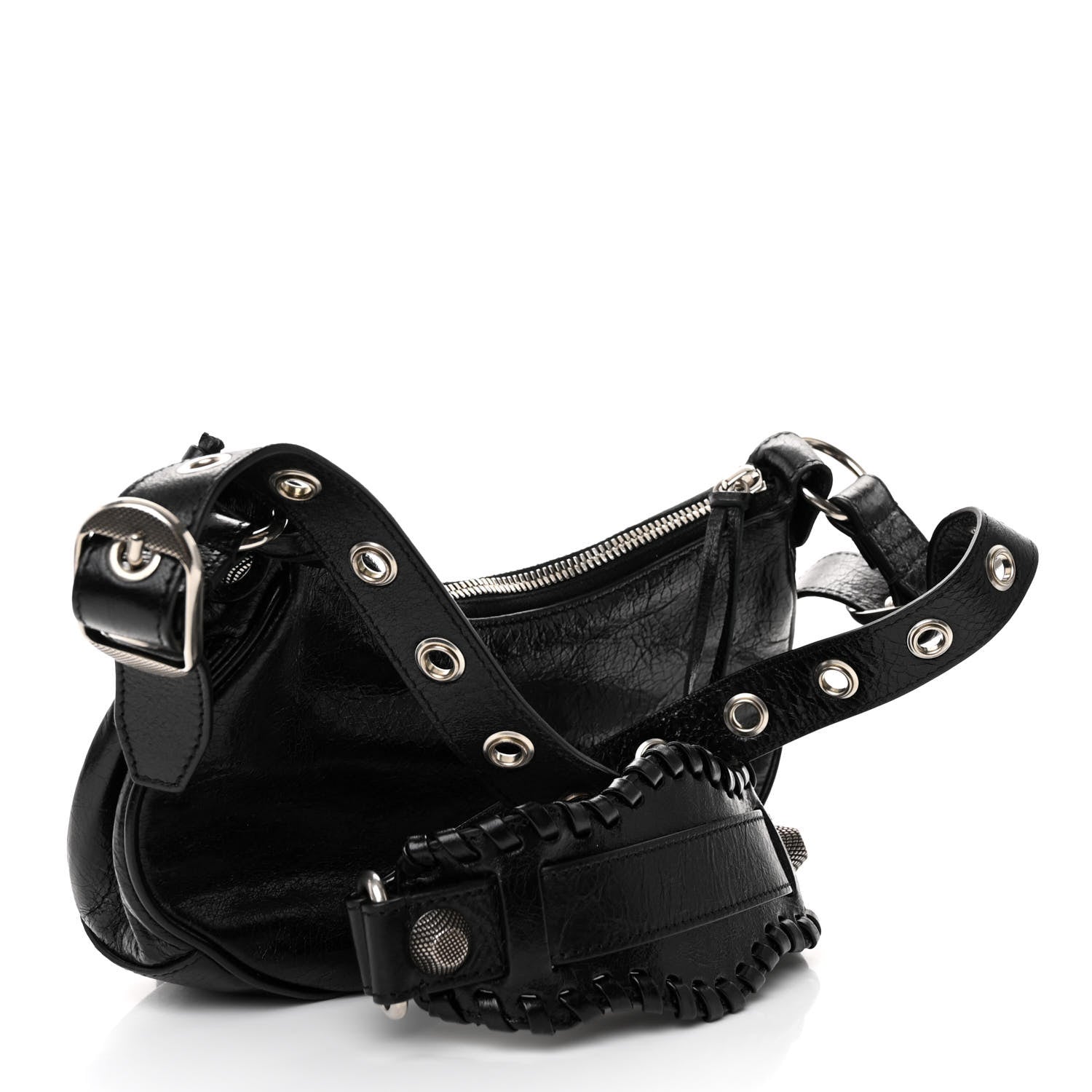 Balenciaga Agneau Arena Le Cagole Shoulder Bag XS Black 3 of 11