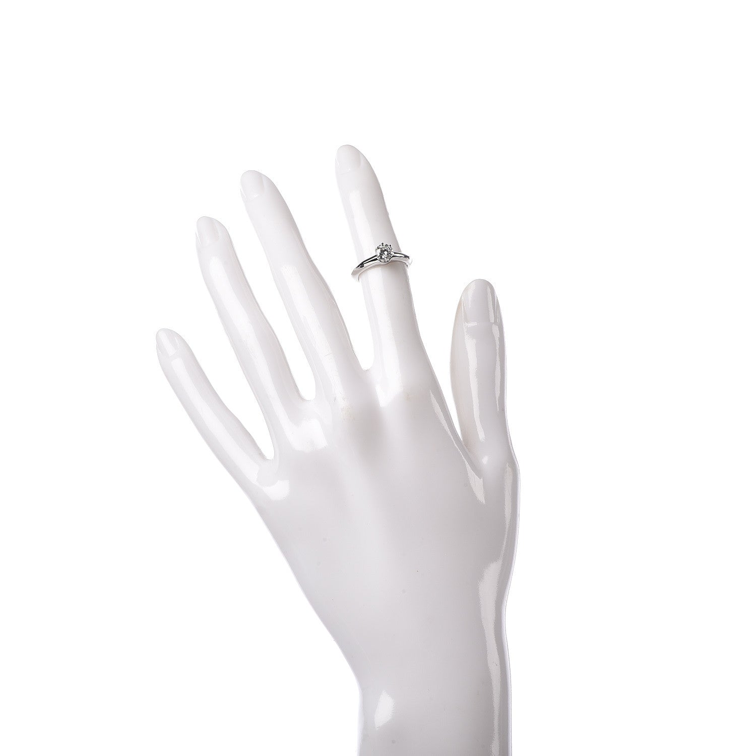 Tiffany Platinum Diamond .51ct Solitaire Engagement Ring 46 3.75 2 of 4