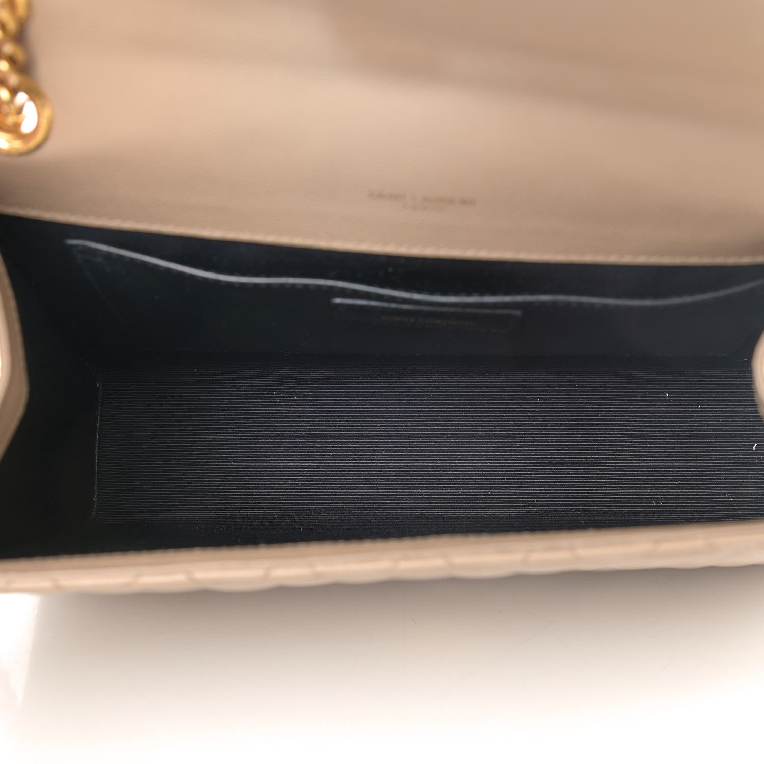 Saint Laurent Grain De Poudre Textured Mixed Matelasse Medium Triquilt Monogram Satchel Dark Beige 5 of 11