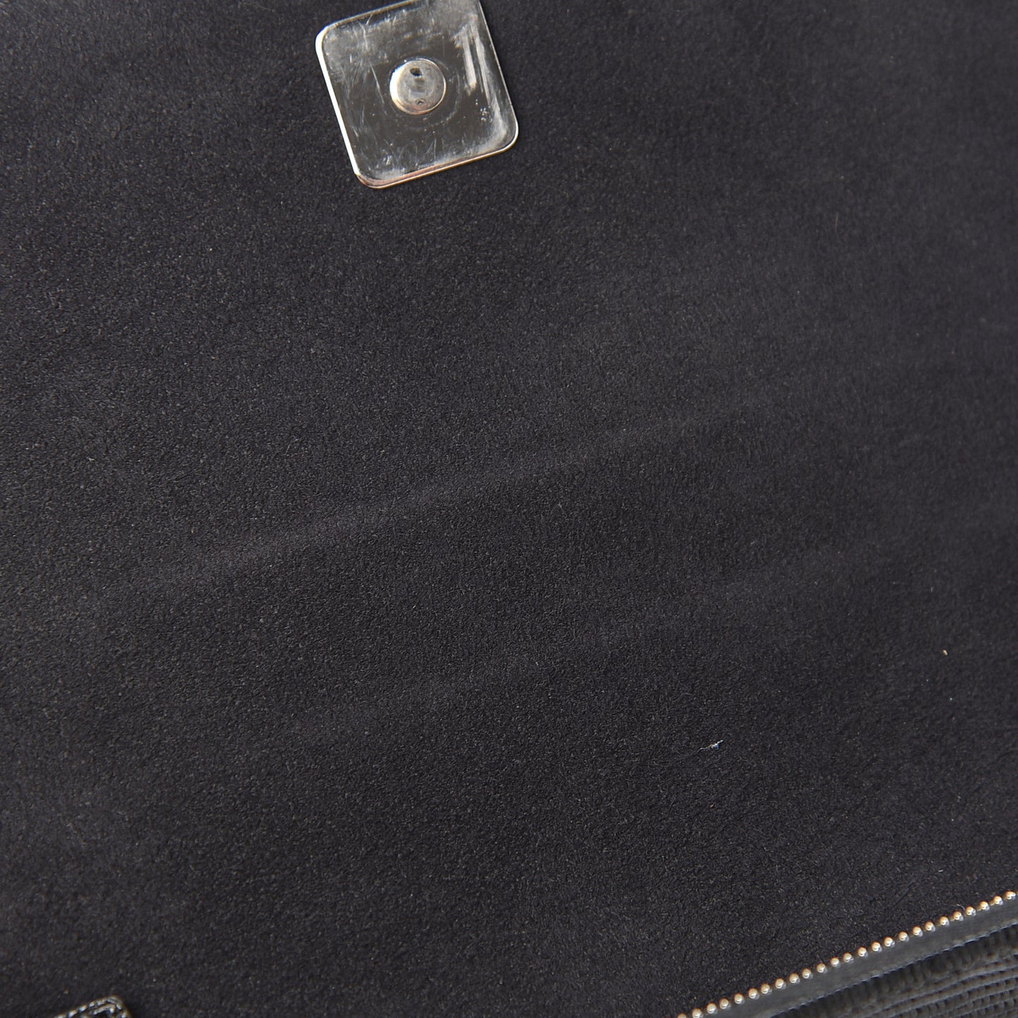 Vitello Elite Mink Fur Studded Karlito Tube Wallet on Chain Black