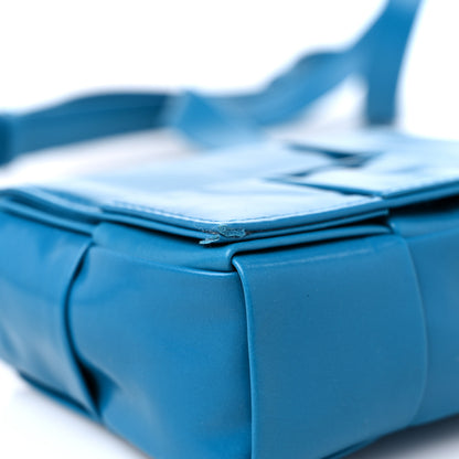 Bottega Veneta Paper Calfskin Maxi Intreccio Extra Mini Cassette Crossbody Bag Blue 7 of 11