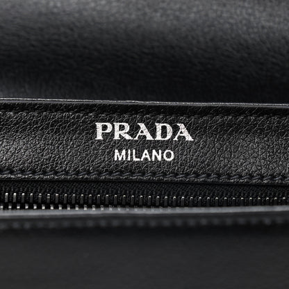 Prada Glace Calfskin Studded Crossbody Black 6 of 9