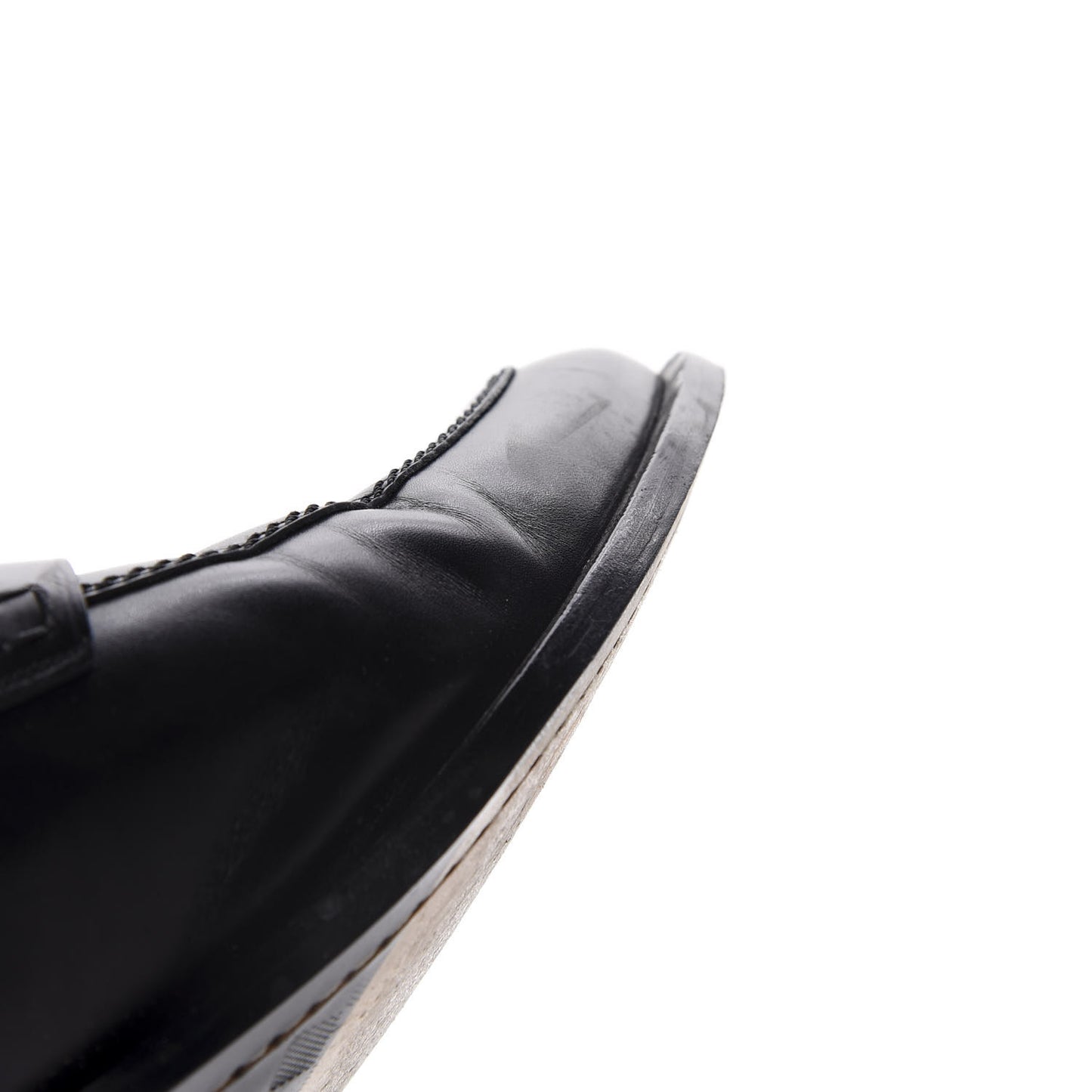 Calfskin Mens Loafers 9.5 Black