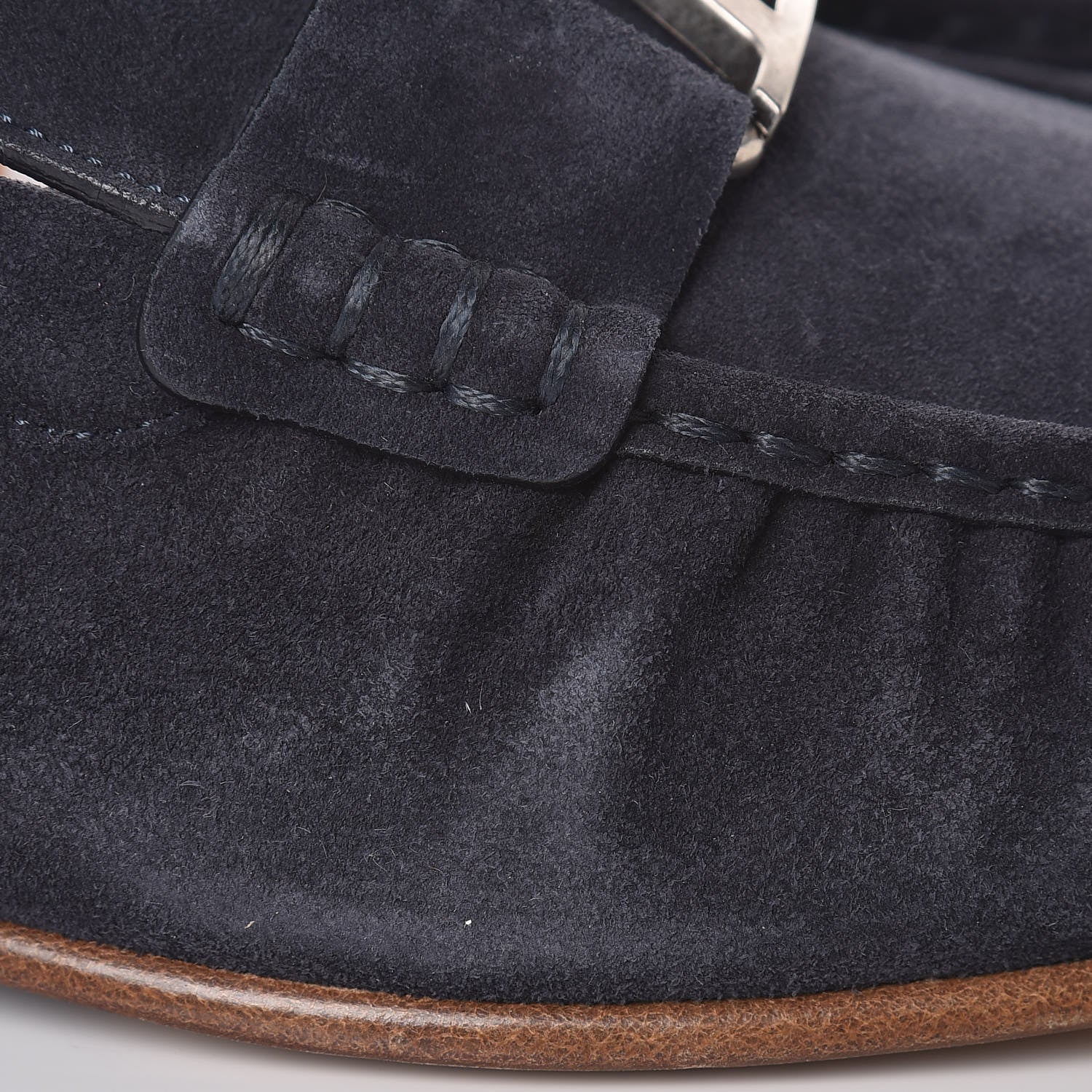 Louis Vuitton Suede Mens Montaigne Loafers 9.5 Marine 8 of 11
