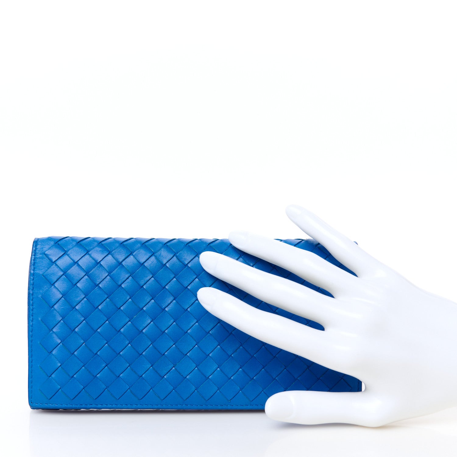 Bottega Veneta Nappa Intrecciato Continental Flap Wallet Blue 2 of 8
