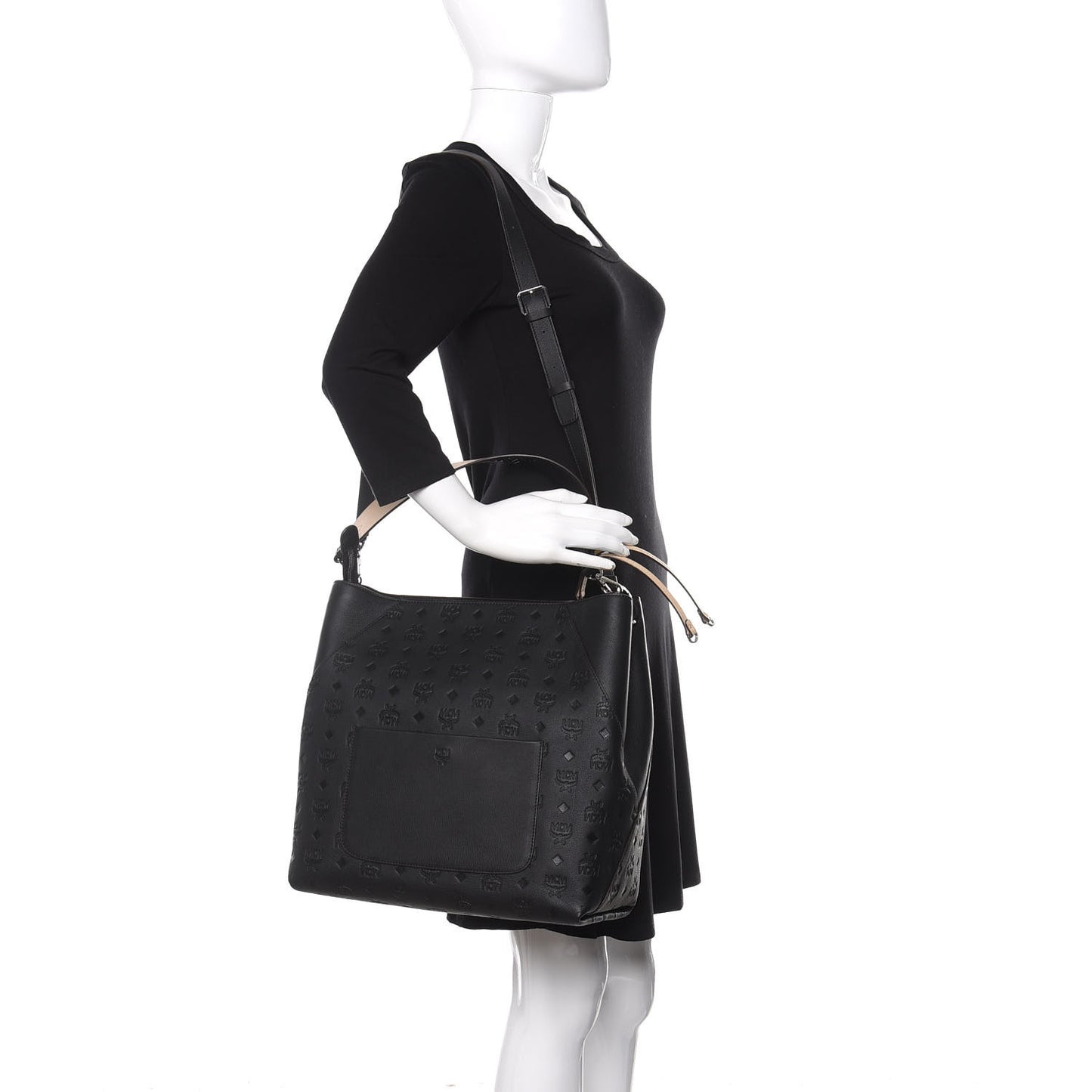 Calfskin Ottomar Large Klara Hobo Black