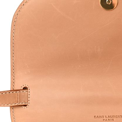 Saint Laurent Smooth Calfskin Cotton Canvas Small Kaia Satchel Natural Beige 11 of 12