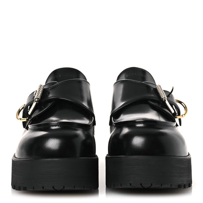 Givenchy Calfskin Voyou Monk Loafers 39  Black 3 of 12