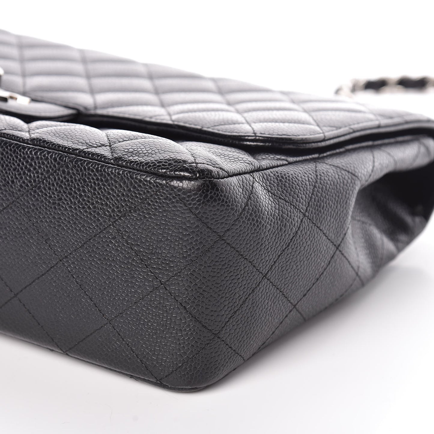 Caviar Quilted Jumbo Single Flap Black