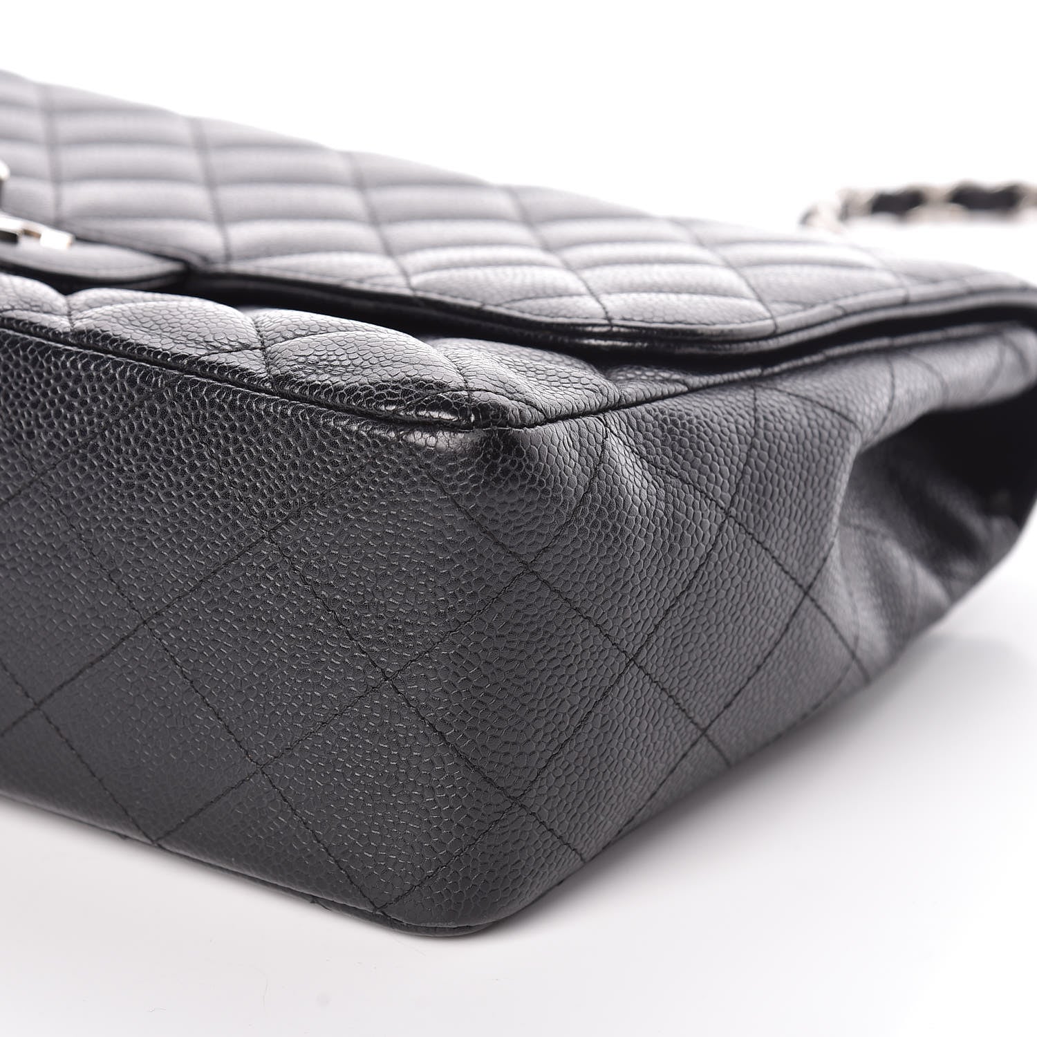 Chanel Caviar Quilted Jumbo Single Flap Black 6 of 13