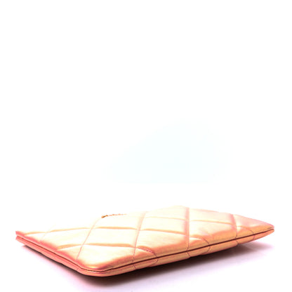 Chanel Iridescent Calfskin Quilted Large Chanel 19 Pouch Pink 4 of 6