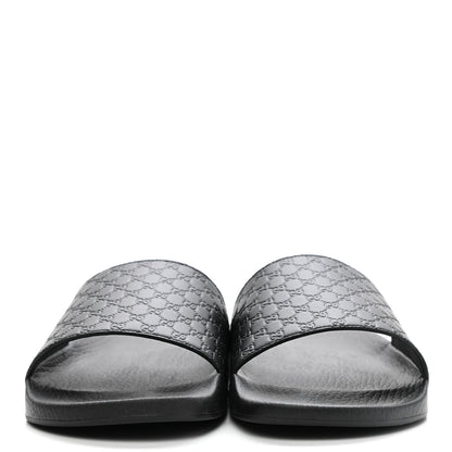 Gucci Microguccissima Mens Slide Sandals 8 Black 2 of 9